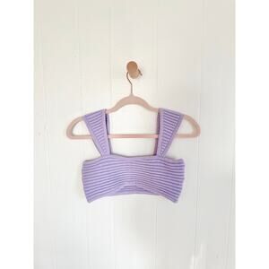 ARCHIVE Wild Fable Lilac Ribbed Crop Top - Recycled Blend - S